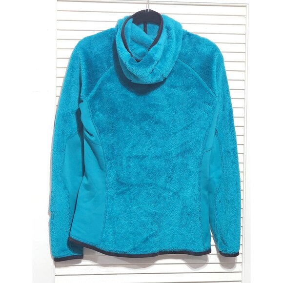 Patagonia Women's Turquoise R3 Hi-Loft Hoodie Fleece Jacket Full Zip Sz M 2980 - Picture 9 of 12